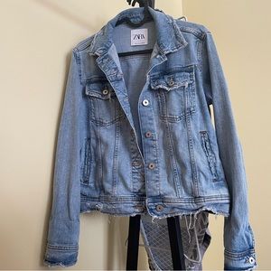 Zara distressed Jean jacket